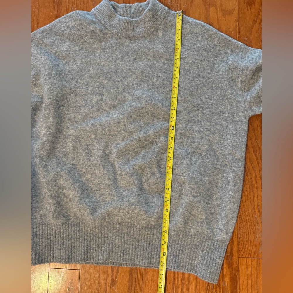 Quince Superfine Merino Wool Boucle Sweater- Gray - Picture 6 of 6